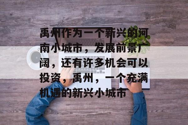 禹州作为一个新兴的河南小城市，发展前景广阔，还有许多机会可以投资，禹州，一个充满机遇的新兴小城市