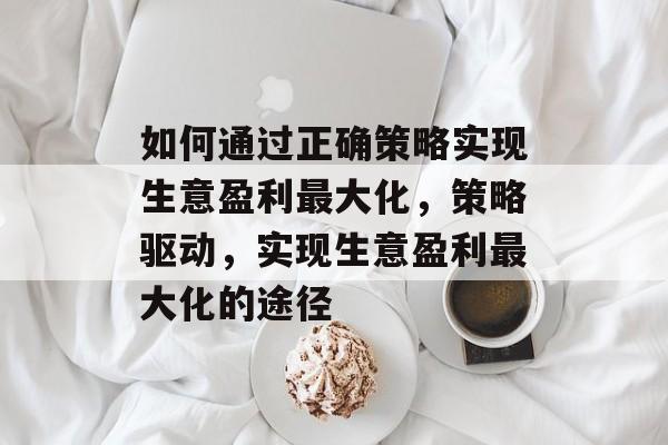 如何通过正确策略实现生意盈利最大化,策略驱动,实现生意盈利最大化的途径 如何通过正确策略实现生意盈利最大化,策略驱动,实现生意盈利最大化的途径