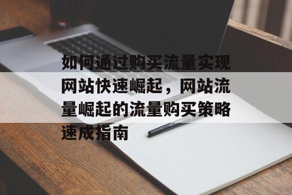 如何通过购买流量实现网站快速崛起，网站流量崛起的流量购买策略速成指南