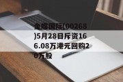 金蝶国际(00268)5月28日斥资166.08万港元回购20万股 金蝶国际(00268)5月28日斥资166.08万港元回购20万股
