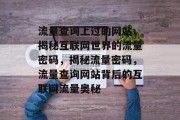 流量查询上过的网站，揭秘互联网世界的流量密码，揭秘流量密码，流量查询网站背后的互联网流量奥秘