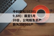 中科曙光(603019.SH):截至5月20日,公司股东总户数为259308户 中科曙光(603019.SH):截至5月20日,公司股东总户数为259308户
