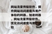 网站流量传输软件，提升网站访问速度与用户体验的利器，加速利器，网站流量传输软件，优化访问速度与用户体验