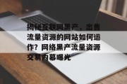 揭秘互联网黑产，出售流量资源的网站如何运作？网络黑产流量资源交易内幕曝光