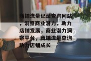 商铺流量记录查询网站，洞察商业潜力，助力店铺发展，商业潜力洞察平台，商铺流量查询助力店铺成长