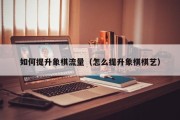 如何提升象棋流量（怎么提升象棋棋艺）