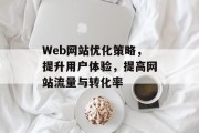Web网站优化策略,提升用户体验,提高网站流量与转化率 Web网站优化策略,提升用户体验,提高网站流量与转化率