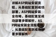 详解ASP网站安装流程，从基础配置到成功部署，ASP网站安装全攻略，基础配置至成功部署步骤解析，ASP网站安装全流程攻略，从基础配置到成功部署步骤解析