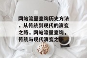 网站流量查询历史方法，从传统到现代的演变之路，网站流量查询，传统与现代演变之旅