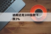 纳斯达克100指数下跌3% 纳斯达克100指数下跌3%