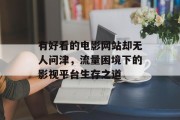 有好看的电影网站却无人问津,流量困境下的影视平台生存之道 有好看的电影网站却无人问津,流量困境下的影视平台生存之道