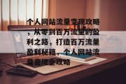 个人网站流量变现攻略，从零到百万流量的盈利之路，打造百万流量盈利秘籍，个人网站流量变现全攻略