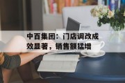 中百集团：门店调改成效显著，销售额猛增