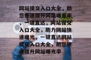 网站提交入口大全，助您快速提升网站曝光率，一键直达，网站提交入口大全，助力网站快速曝光，一键直达网站提交入口大全，助您快速提升网站曝光率