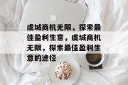 虞城商机无限,探索最佳盈利生意,虞城商机无限,探索最佳盈利生意的途径
