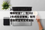 2022年做什么才能赚取财富?,在2022年的投资策略,如何获取财富和实现目标 2022年做什么才能赚取财富?,在2022年的投资策略,如何获取财富和实现目标