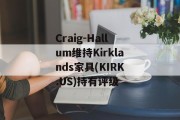 Craig-Hallum维持Kirklands家具(KIRK.US)持有评级 Craig-Hallum维持Kirklands家具(KIRK.US)持有评级