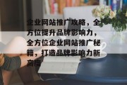 企业网站推广攻略，全方位提升品牌影响力，全方位企业网站推广秘籍，打造品牌影响力新高度
