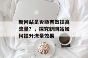 新网站是否能有效提高流量?,探究新网站如何提升流量效果 新网站是否能有效提高流量?,探究新网站如何提升流量效果