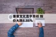 普普文化盘中异动 股价大跌8.86% 普普文化盘中异动 股价大跌8.86%
