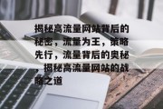 揭秘高流量网站背后的秘密，流量为王，策略先行，流量背后的奥秘，揭秘高流量网站的战略之道