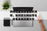 揭秘流量浪费背后的真相,如何优化网站排名,避免无效流量流失 揭秘流量浪费背后的真相,如何优化网站排名,避免无效流量流失