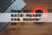 网站推广流量少？揭秘解决之道！网站流量提升攻略，揭秘高效推广秘籍！