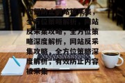 如何防止网站被采集，全方位策略解析，网站反采集攻略，全方位策略深度解析，网站反采集攻略，全方位策略深度解析，有效防止内容被采集