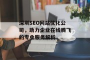 深圳SEO网站优化公司,助力企业在线腾飞的专业服务解析 深圳SEO网站优化公司,助力企业在线腾飞的专业服务解析