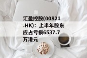汇盈控股(00821.HK):上半年股东应占亏损6537.7万港元 汇盈控股(00821.HK):上半年股东应占亏损6537.7万港元