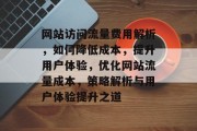网站访问流量费用解析，如何降低成本，提升用户体验，优化网站流量成本，策略解析与用户体验提升之道
