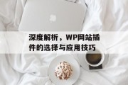深度解析,WP网站插件的选择与应用技巧 深度解析,WP网站插件的选择与应用技巧