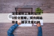 深度解析上海网站SEO优化策略,提升网站排名,捕获流量红利 深度解析上海网站SEO优化策略,提升网站排名,捕获流量红利