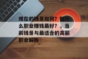 现在的钱景如何？做什么职业赚钱最好？，当前钱景与最适合的高薪职业解析