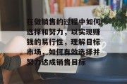 在做销售的过程中如何选择和努力,以实现赚钱的易行性,理解目标市场,如何有效选择并努力达成销售目标 在做销售的过程中如何选择和努力,以实现赚钱的易行性,理解目标市场,如何有效选择并努力达成销售目标