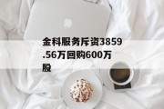 金科服务斥资3859.56万回购600万股 金科服务斥资3859.56万回购600万股
