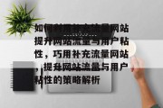 如何利用补充流量网站提升网站流量与用户粘性，巧用补充流量网站，提升网站流量与用户粘性的策略解析