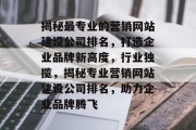 揭秘最专业的营销网站建设公司排名，打造企业品牌新高度，行业独揽，揭秘专业营销网站建设公司排名，助力企业品牌腾飞