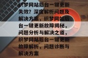 织梦网站后台一键更新失效？深度解析问题及解决方案，织梦网站后台一键更新故障揭秘，问题分析与解决之道，织梦网站后台一键更新故障解析，问题诊断与解决方案