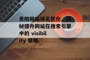 贵阳网站排名优化,揭秘提升网站在搜索引擎中的 visibility 策略 贵阳网站排名优化,揭秘提升网站在搜索引擎中的 visibility 策略