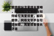 磨铁网站流量增长策略，揭秘网络文学平台如何吸引海量读者，解码磨铁，网络文学平台引流秘籍，海量读者增长之道