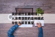贷款做什么最赚钱,个人消费贷款的盈利模式分析与前景展望 贷款做什么最赚钱,个人消费贷款的盈利模式分析与前景展望