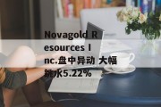 Novagold Resources Inc.盘中异动 大幅跳水5.22% Novagold Resources Inc.盘中异动 大幅跳水5.22%