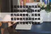 百度搜索引擎如何高效抓取网站图片，技术解析与应用策略，百度搜索引擎图片抓取技术揭秘，高效策略与实施解析