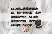 SEO网站流量运用攻略，提升转化率，实现盈利最大化，SEO流量转化攻略，最大化盈利与提升转化率