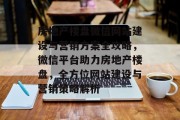 房地产楼盘微信网站建设与营销方案全攻略，微信平台助力房地产楼盘，全方位网站建设与营销策略解析