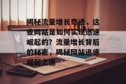 揭秘流量增长奇迹，这些网站是如何实现迅速崛起的？流量增长背后的秘密，揭秘网站迅速崛起之道