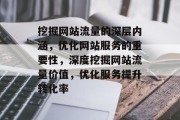 挖掘网站流量的深层内涵,优化网站服务的重要性,深度挖掘网站流量价值,优化服务提升转化率 挖掘网站流量的深层内涵,优化网站服务的重要性,深度挖掘网站流量价值,优化服务提升转化率