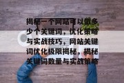 揭秘一个网站可以做多少个关键词，优化策略与实战技巧，网站关键词优化极限揭秘，揭秘关键词数量与实战策略