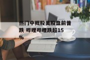 热门中概股美股盘前普跌 哔哩哔哩跌超15% 热门中概股美股盘前普跌 哔哩哔哩跌超15%